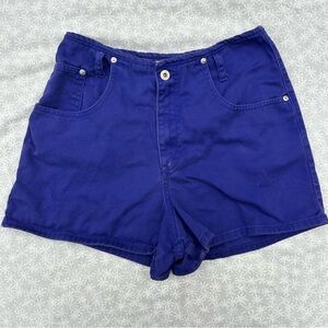 Vintage 90s Express Purple Denim High Waisted Shorts, Y2K Boho Granola Cottage